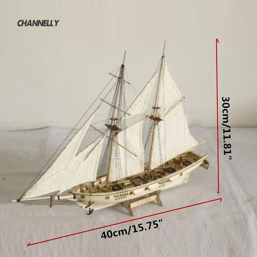 Mô hình thuyền buồm mini bằng gỗ tỉ lệ 1 : 100