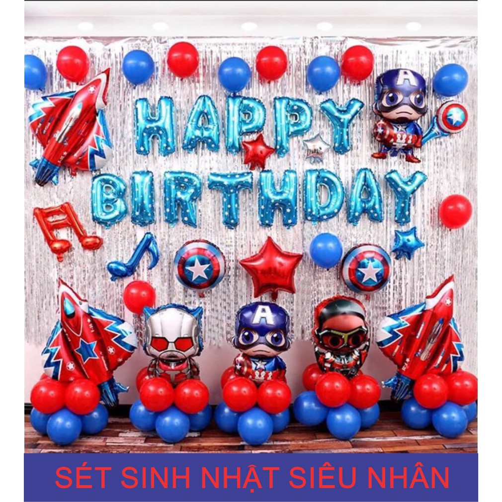 Sét trang trí sinh nhật cho bé nhiều mẫu - Tặng kèm bơm tay