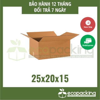 [XẢ KHO] Combo 20 thùng hộp carton 25x20x15 cm để đóng gói giao hàng