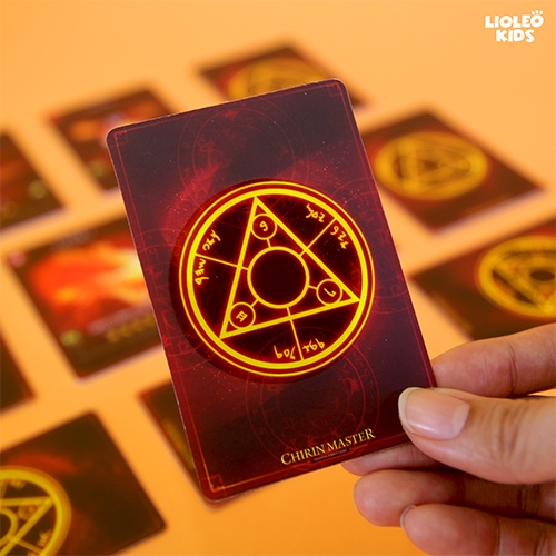 Bộ thẻ bài Lioleo Kids hệ Lửa- Chirin master màu đỏ