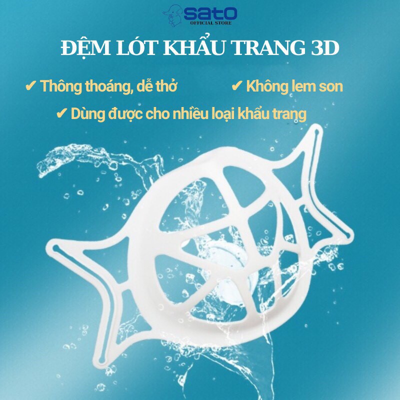 [Sẵn Hàng] Combo 5 Miếng đệm lót khẩu trang 3D bằng silicon thông thoáng chống trôi son, thoáng khí, tiện lợi | BigBuy360 - bigbuy360.vn