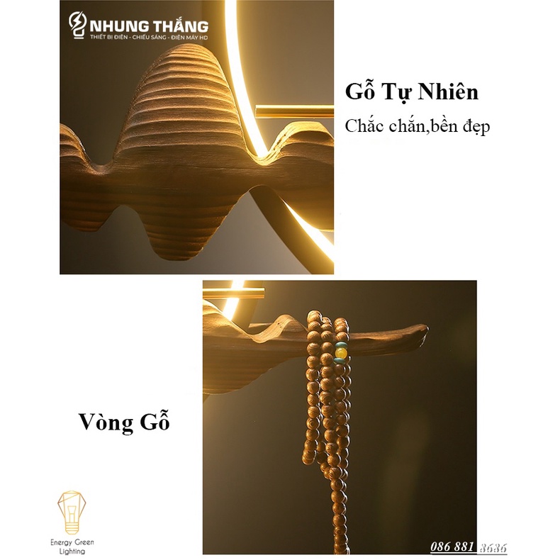 Đèn Bàn Led Tượng Ngộ Không Cao Cấp PT-32 - Decor Trang Trí Phòng Ngủ - Tặng Kèm Túi Trầm Hương Và Vòng Gỗ