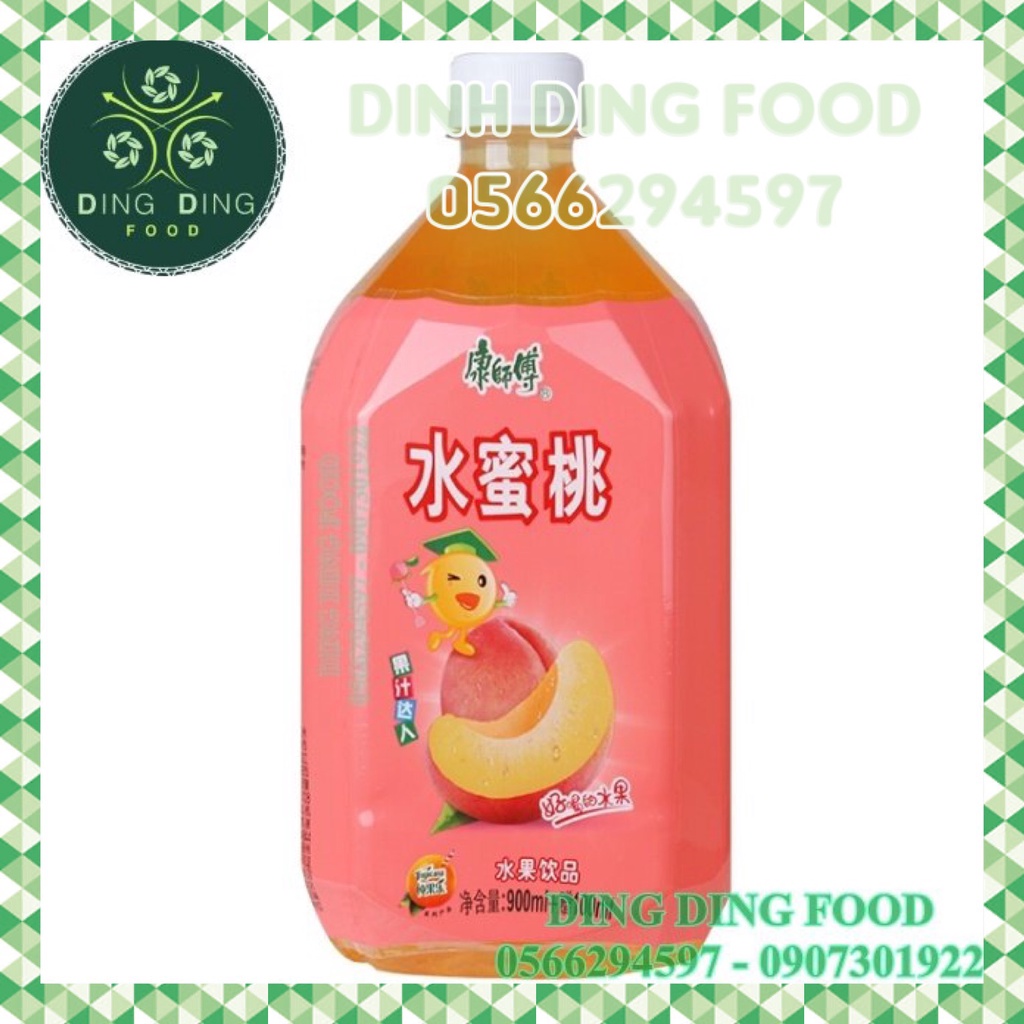 Date 2024 - Nước Ép Đào Đài Loan 1000ml Thanh Mát Giải Nhiệt, Ăn Vặt Cho Bé, DING DING FOOD