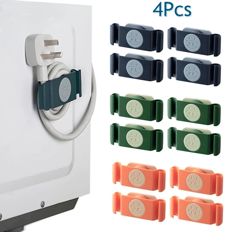 Set 4 Móc Dán Tường Treo Phích Cắm Điện Chịu Lực Tốt