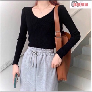 💥Áo len cổ tim nhiều màu cho nữ