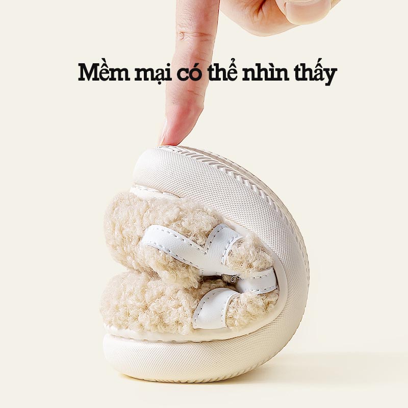 Giày cotton AYUER chống trượt xinh xắn theo phong cách mùa đông cho bé