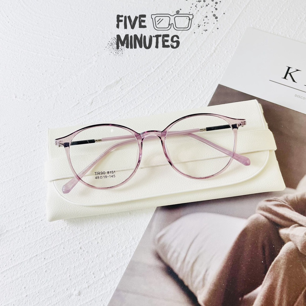 Gọng kính cận nam nữ, kính nhựa tròn Fiveminutes 8151 nhiều màu Siêu hot, Unisex Nam nữ | BigBuy360 - bigbuy360.vn