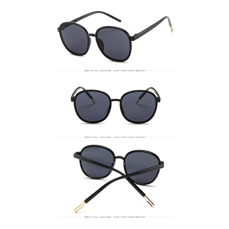 Kính mát chống tia UV400 tròng kính tròn màu kẹo ngọt phong cách Hàn Quốc thời trang cho nữ