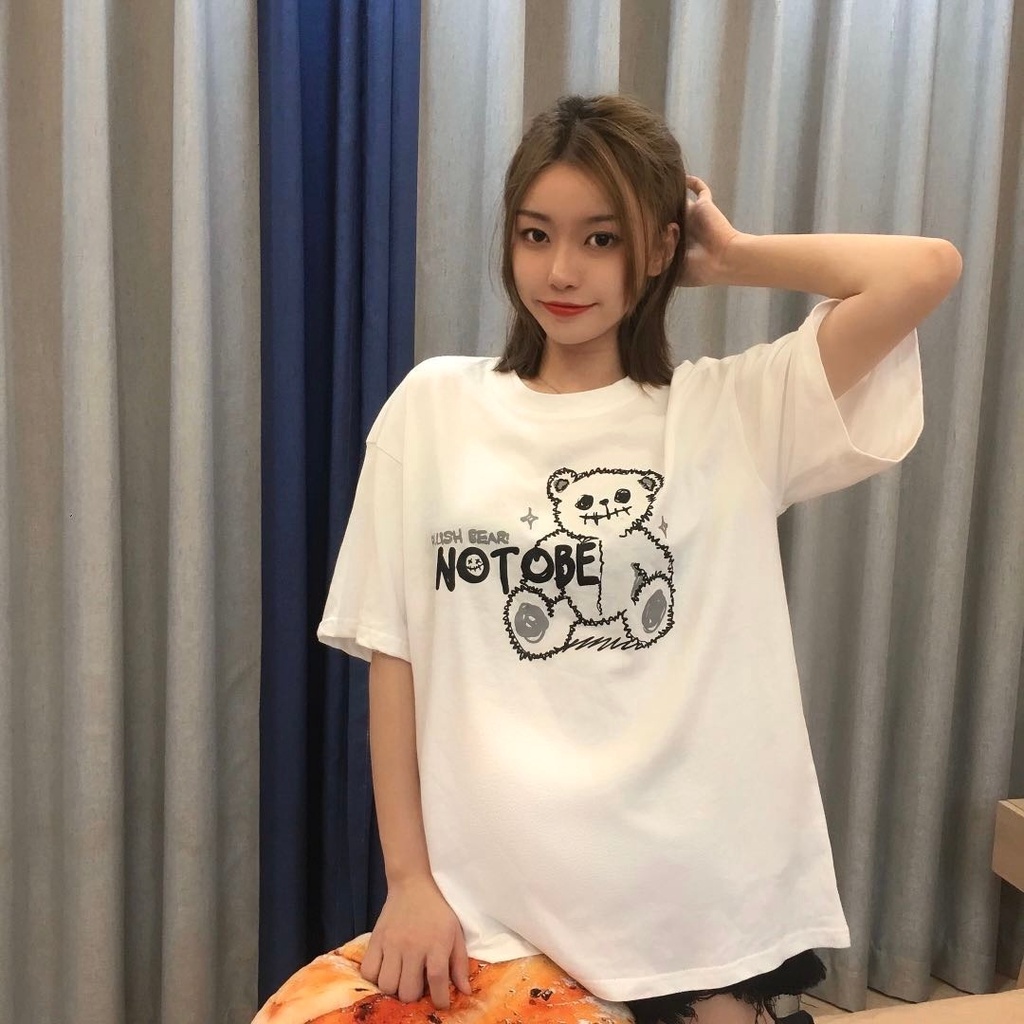 Áo Thun HIIXIIVI T-Shirt Tay Ngắn Cổ Tròn In Hình Hoàng Hôn Thời Trang Mùa Hè Phong Cách Hàn Quốc Dành Cho Nữ 2022
