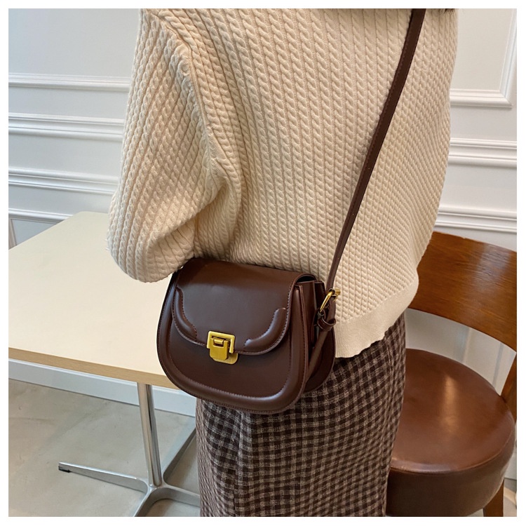 Túi Xách Nữ Đeo Chéo Hình Bầu Dục Có Hai Quai Túi Đẹp Nách Da PU Màu Đen Màu Nâu Kiểu Dáng Đơn Giản Phong Cách Hàn Quốc