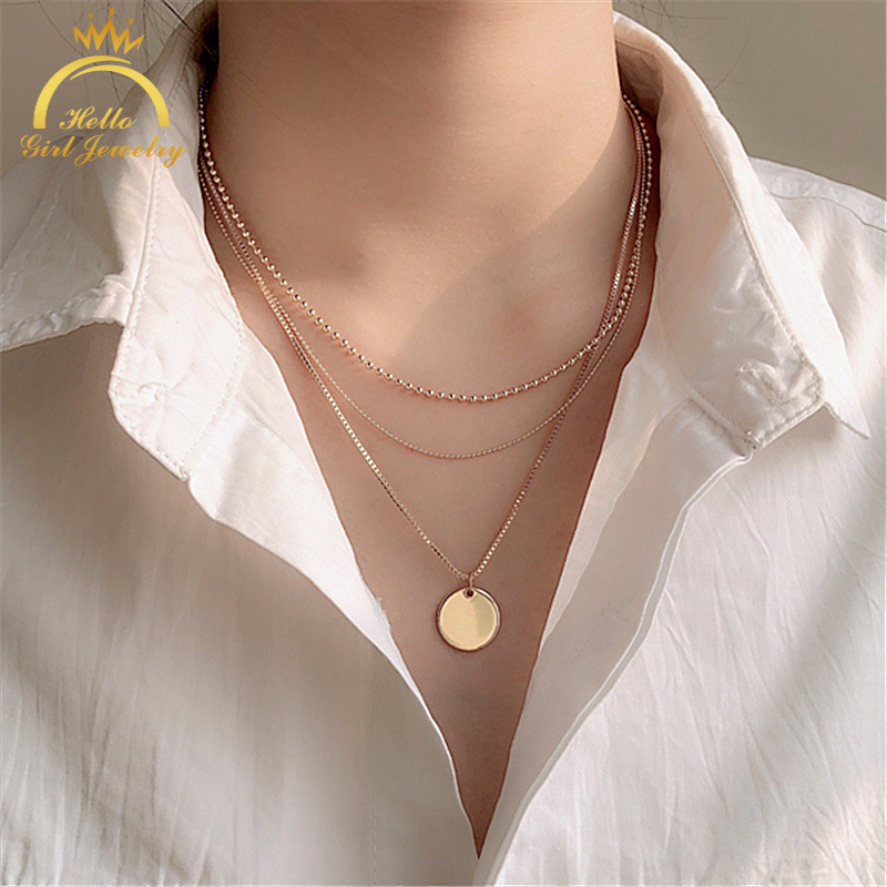 Vòng Cổ Nhiều Lớp Thiết Kế Đơn Giản Cá Tính Dành Cho Nữ