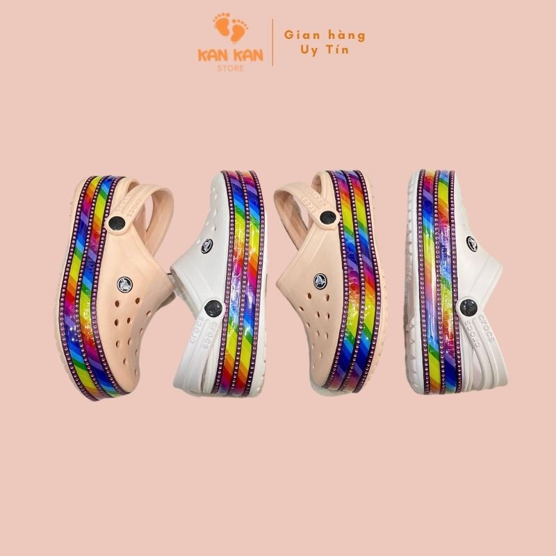 Sục Cross KA071 Dép Sục Nữ Đính Đá Chất Đẹp Đế Bánh Mì Đi Mưa Thời Trang KanKanStore