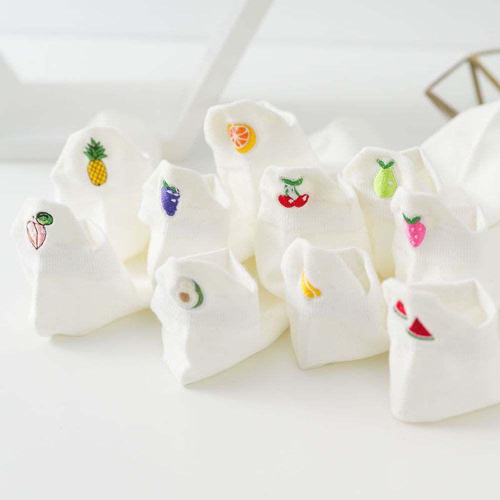 Vớ Thể Thao Cổ Thấp Mỏng Họa Tiết Dâu Tây / Cherry / Cherry Thời Trang Mùa Hè Cho Nữ 1