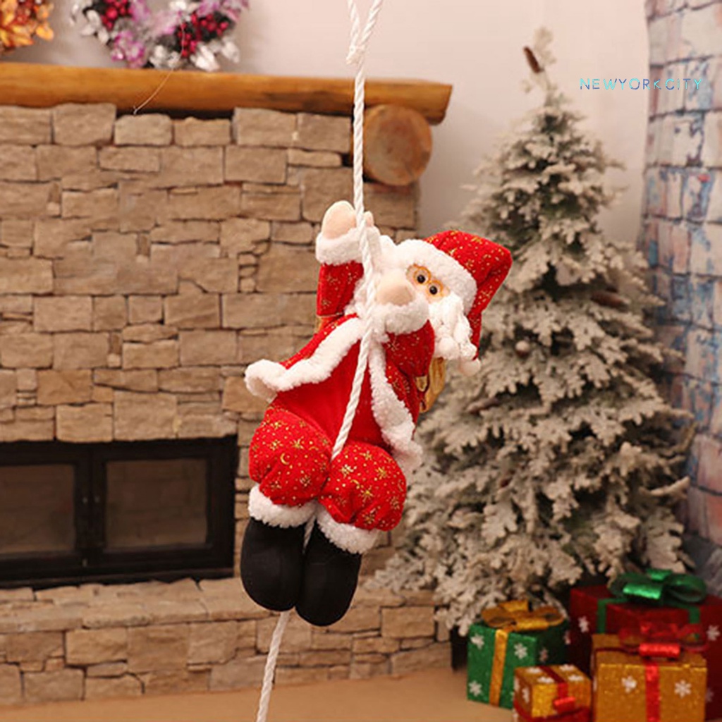 Ông Già Noel Leo Dây Trang Trí Cây Thông Giáng Sinh