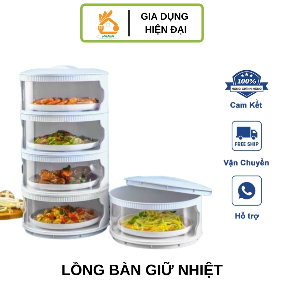 Lồng Bàn Giữ Nhiệt, Bảo Quản Thức Ăn Tránh Công Trùng, Bụi Bẩn - Hộp Đựng Thực Phẩm Giữ Nhiệt, Tiện Lợi