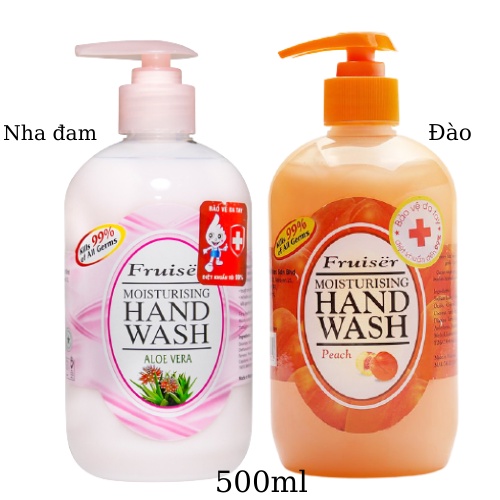 Dung dịch rửa tay sát khuẩn Fruiser Hand Wash 500ml Hương Trái Cây (Đào,nha đam)