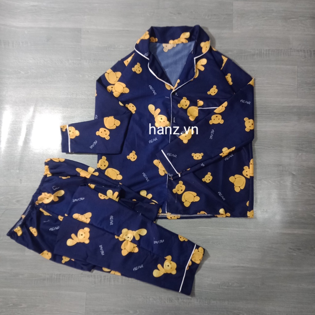 Bộ đồ ngủ nữ pijama kate L1 dài bộ mặc nhà chất kate thái thoải mái dễ thương giá rẻ Hanz.vn H49