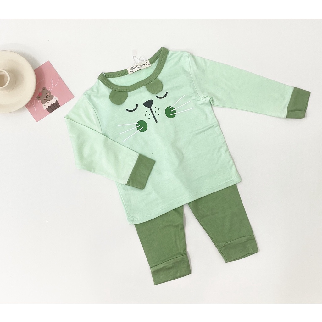 Bộ dài tay họa tiết cho bé chất thun lạnh (mới)