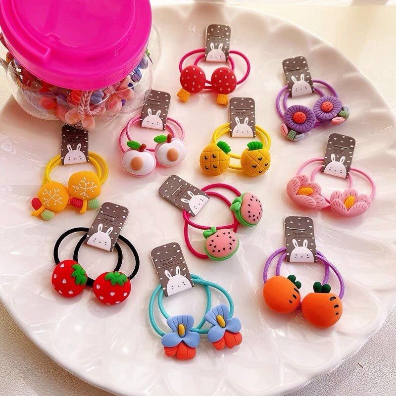 Dây cột tóc siêu xinh cho bé kèm hộp đựng gọn gàng