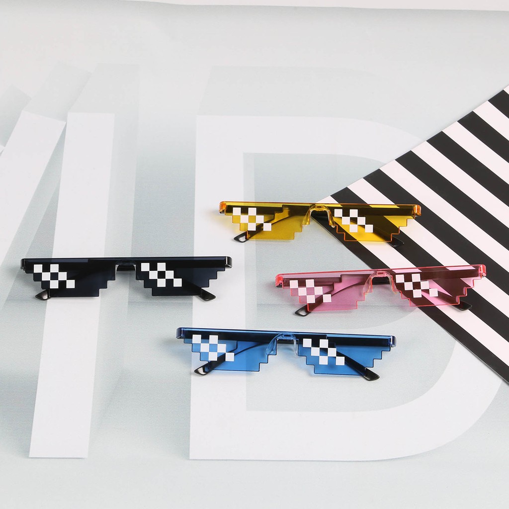 Mắt kính gọng mini họa tiết mosaic độc đáo cá tính