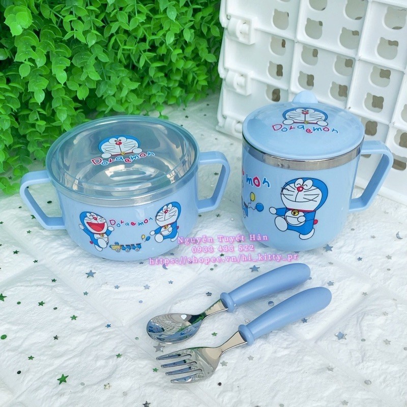 Chén ly inox 304 HELLO KITTY DOREMON DORAEMON