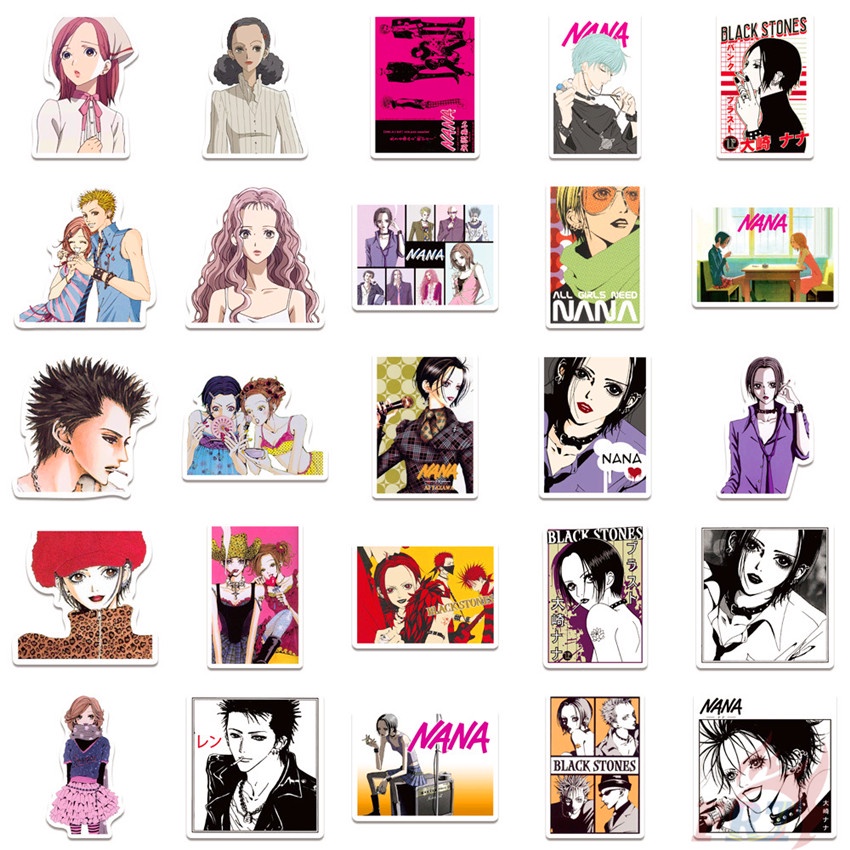 ❉ NANA Series 01 Ai Yazawa Girl Cartoons Stickers ❉ 50Pcs/Set Oosaki Nana &amp; Komatsu Nana DIY Fashion Luggage Laptop Skateboard Doodle Stickers