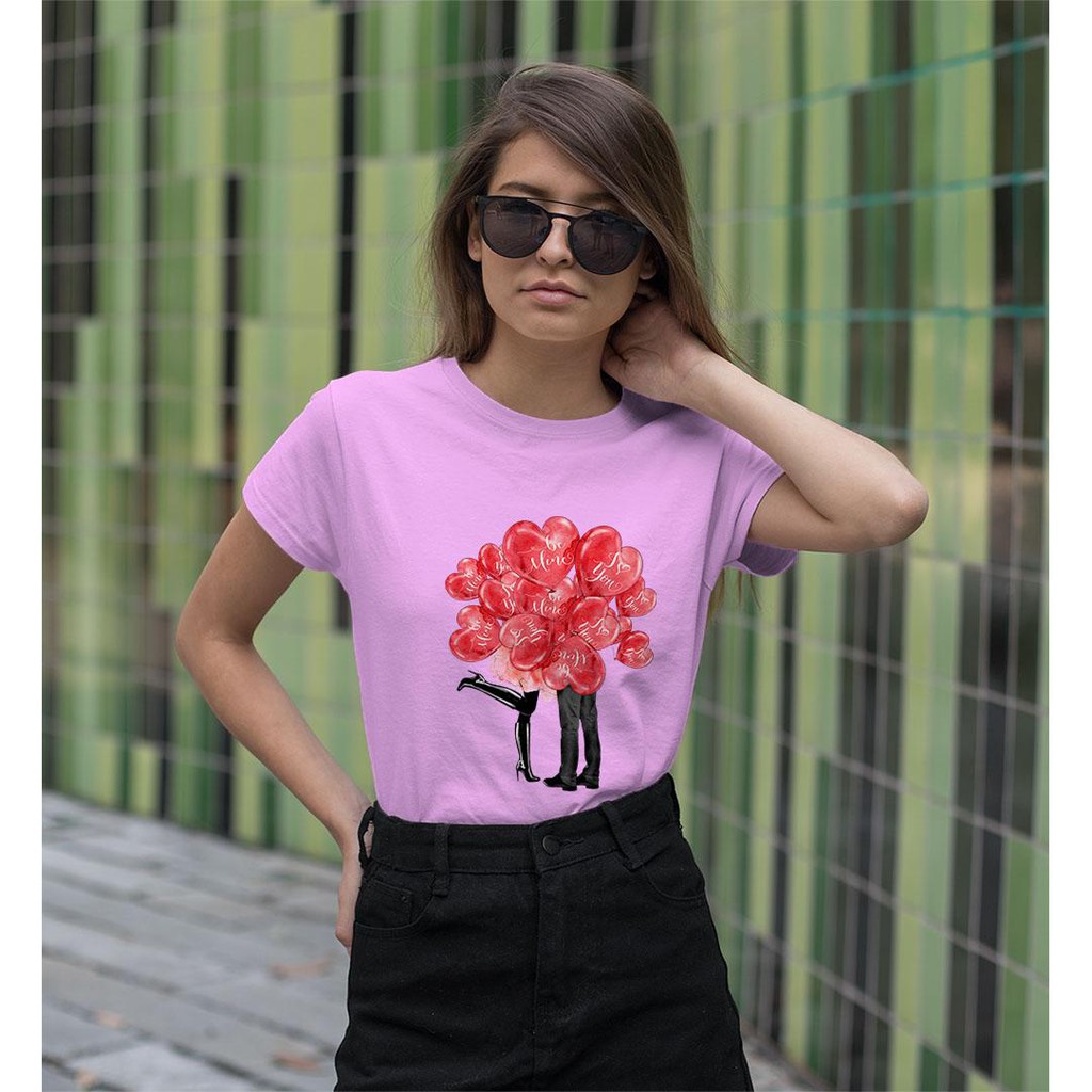 Áo thun Nữ in hình cặp đôi dễ thương - Cotton Thun - Phong Cách Dẽ Thương - Cá Tính Và Đẹp