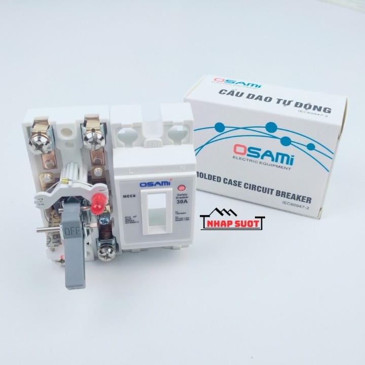 Aptomat CB Cóc Át Khối OSAMi 15A 20A 30A - Có Đèn Báo