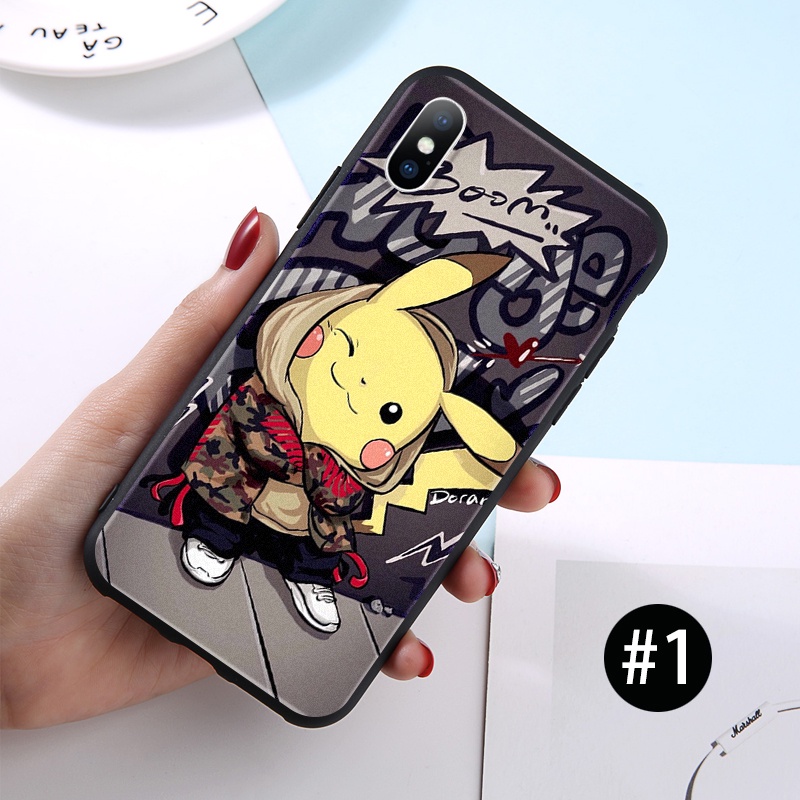Ốp iPhone SE 2020 7Plus XR 6 6S 11 Pro Max XSMAX 7 8 X XS 8Plus điện thoại TPU mềm hình Pikachu cho