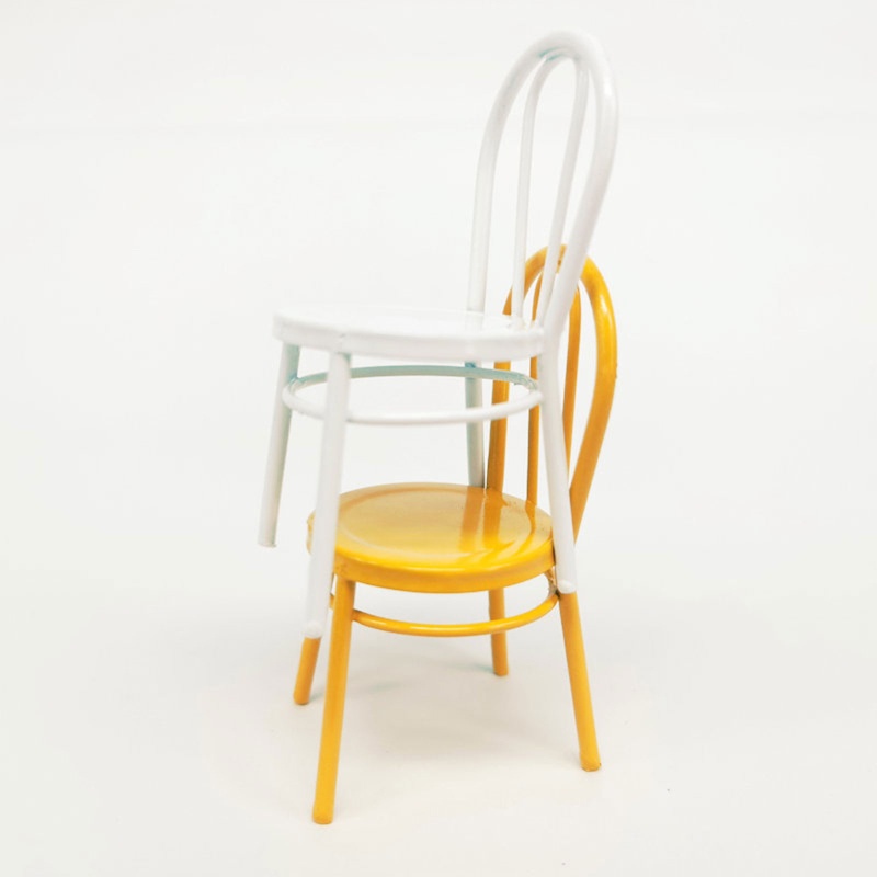 Mô Hình Ghế Ngồi Ăn Bằng Sắt Thời Trang Cho Nhà Búp Bê