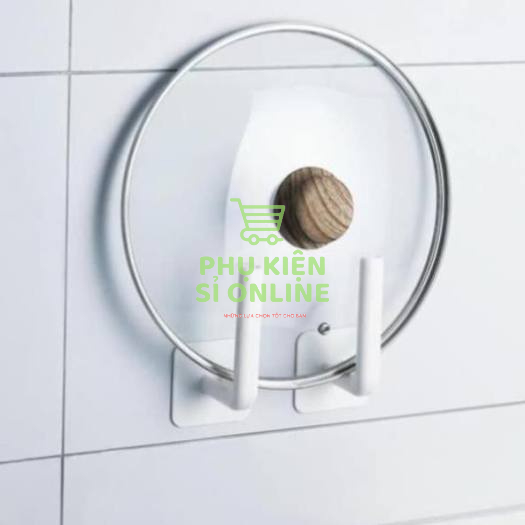 Móc dán tường chữ L đa năng/ móc dán tường chữ L treo cuộn giấy/Giá đỡ/Nắp nồi/Thớt Store4girls
