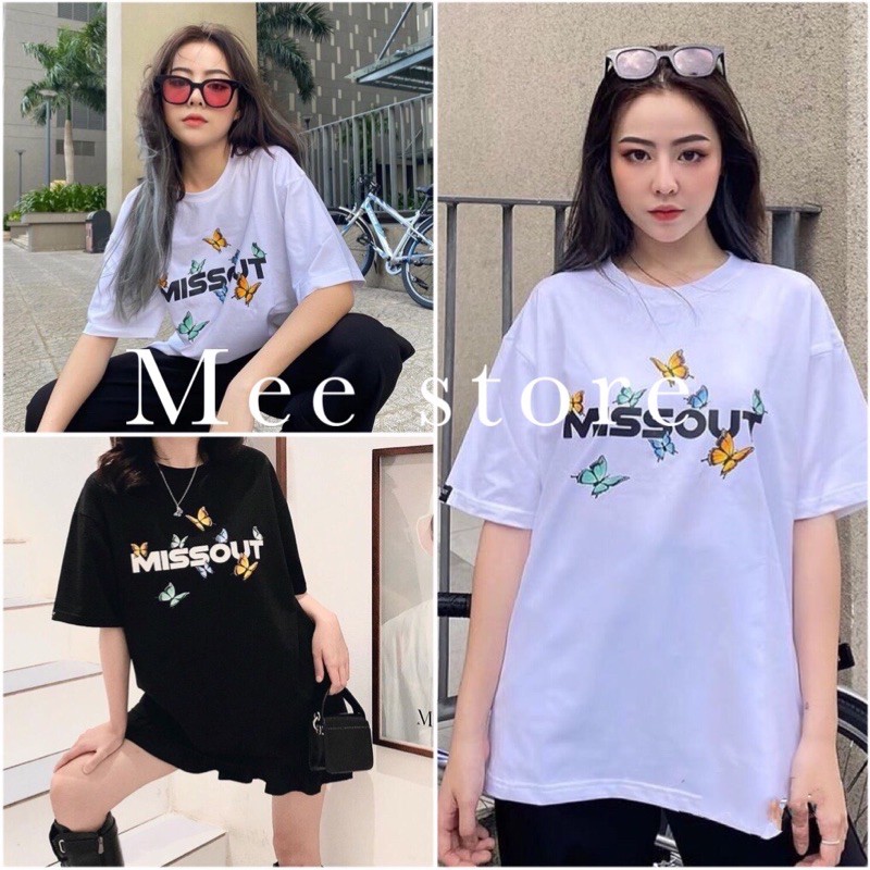 Áo Thun Tay Lỡ 🌸 Phông Misout Dáng Rộng, In Hình Bướm Unisex