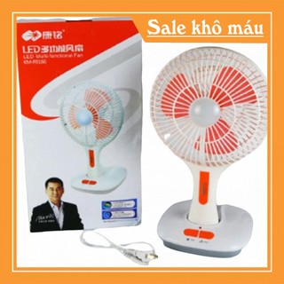 QUẠT TÍCH ĐIỆN ÔNG TÂY KM F-0166/ 1066U KÈM ĐÈN LED [KGT SỈ]