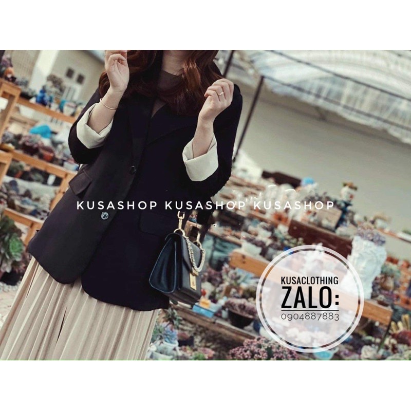 ÁO BLAZER HÀN QUỐC 2 LỚP TÚI NẮP ( ảnh thật/ có sẵn)