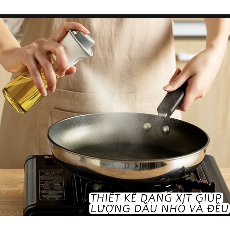 Bình xịt dầu ăn, chai xịt dầu ăn dạng phun sương bằng thủy tinh cao