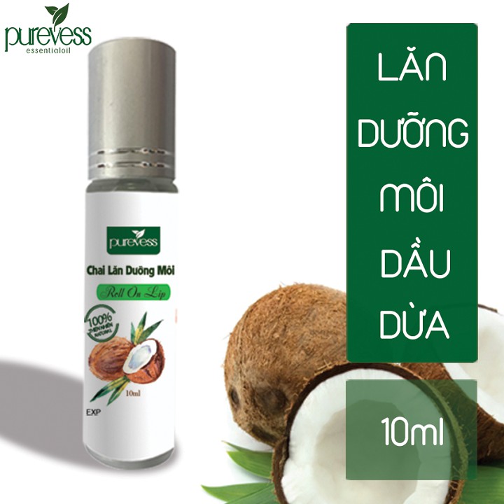 Combo dưỡng mi & dưỡng môi dầu dừa Purevess giúp dưỡng mi dài và dày hơn, giúp môi giảm thâm | BigBuy360 - bigbuy360.vn
