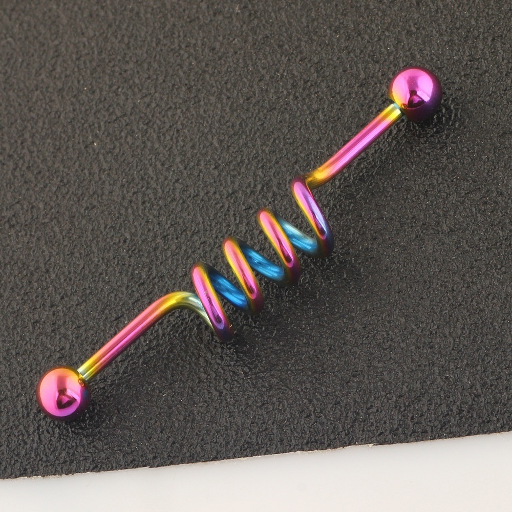 Set 5 Khuyên Tai Thanh Dài 38mm 14G Cho Nam Nữ