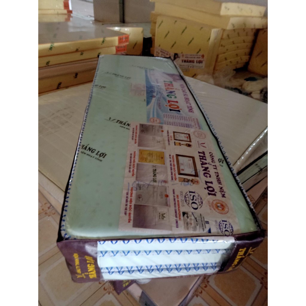 (BH 15 NĂM -FREE SHIP) Nệm gấp 3 cao su hoạt tính THẮNG LỢI chính hãng