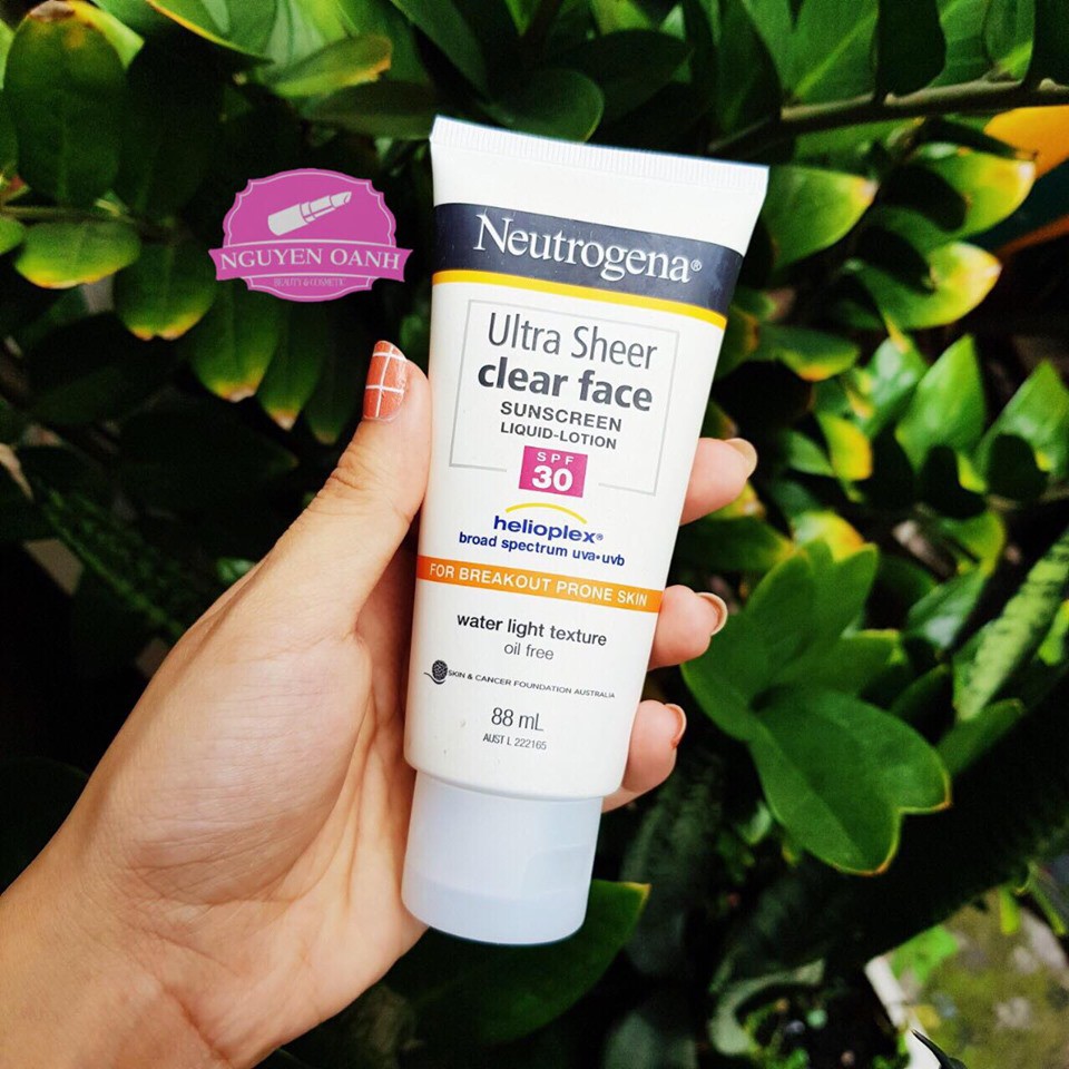 KEM CHỐNG NẮNG NEUTROGENA ULTRA SHEER CLEAR FACE 88ML NHẬP KHẨU CHÍNH HÃNG - 4558