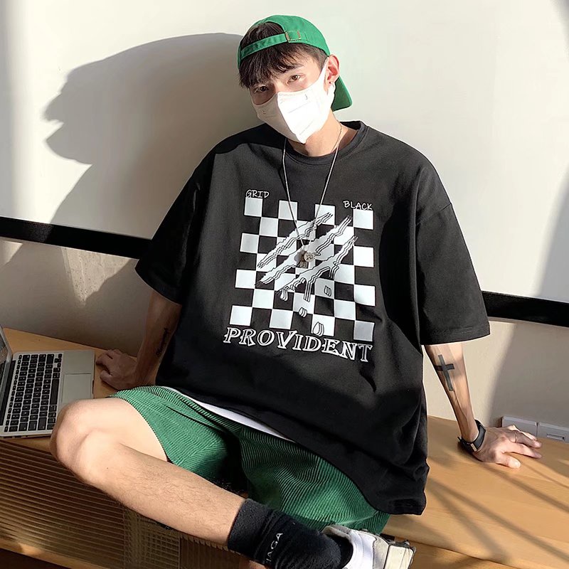 Áo Thun Tay Ngắn Dáng Rộng In Chữ Phong Cách Hip Hop Thời Trang Mùa Hè Cho Nam Giới Size M-8XL