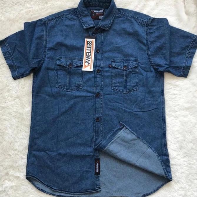 Áo Sơ Mi jumbo Quần Jean Nam Tay Ngắn xxxl