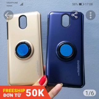 Ốp lưng Nokia 3.1 Motomo chống sốc kèm nhẫn
