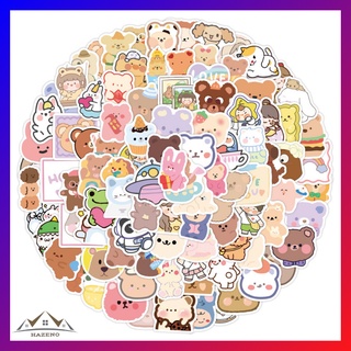 Bộ 5 Hình Dán Sticker Trang Trí Dễ Thương Hình Gấu Không Thấm Nước Thỏa Sức Sáng Tạo ZN031 HAZENO Shop