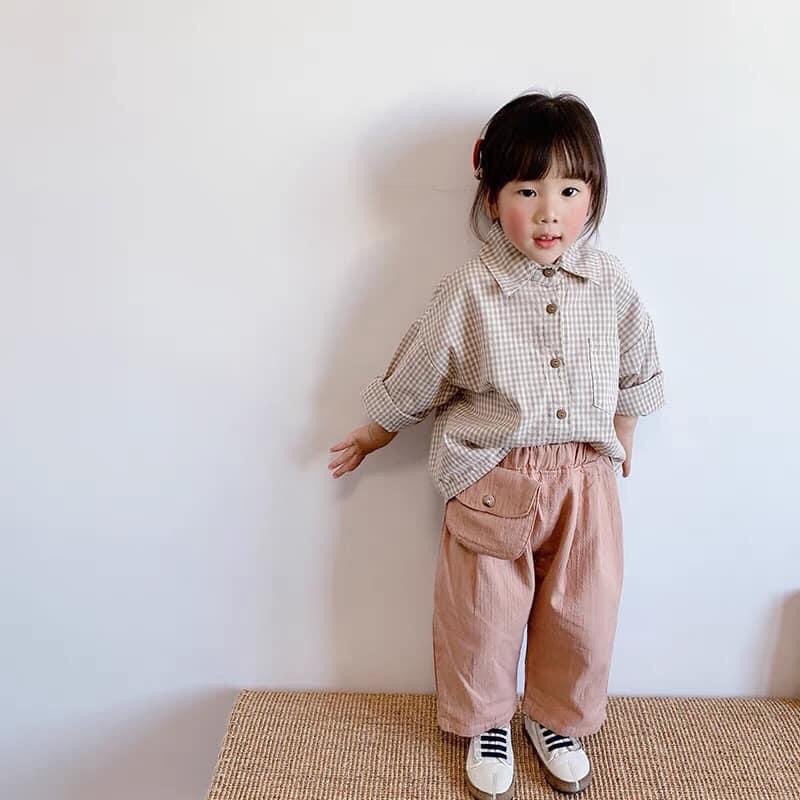 [Ảnh thật] SƠ MI CARO AD 083 PHÙ HỢP CHO BÉ TRAI VÀ BÉ GÁI TỪ 1-5 TUỔI SIZE 80 ĐẾN 120