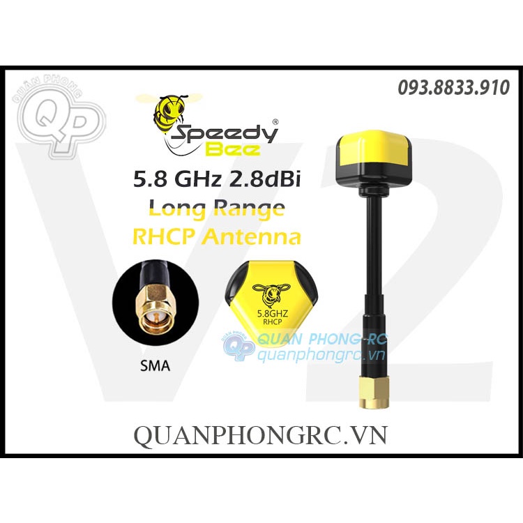 Anten Speedy Bee 5.8GHz 2.8dBi RHCP Antenna V2