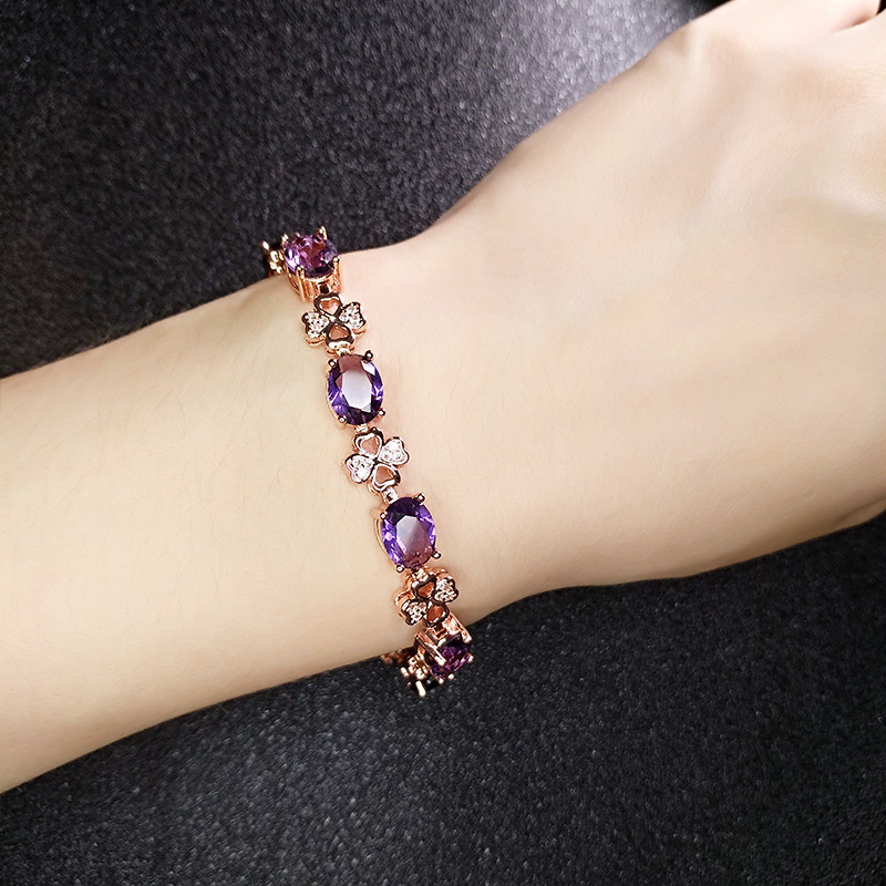 Vòng Đeo Tay Đính Đá Saphia Xinh Xắn Cho Nữ
