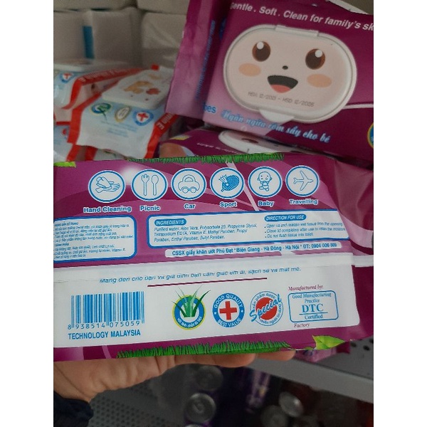 Khăn ướt không mùi Baby Phú Đạt 120 tờ