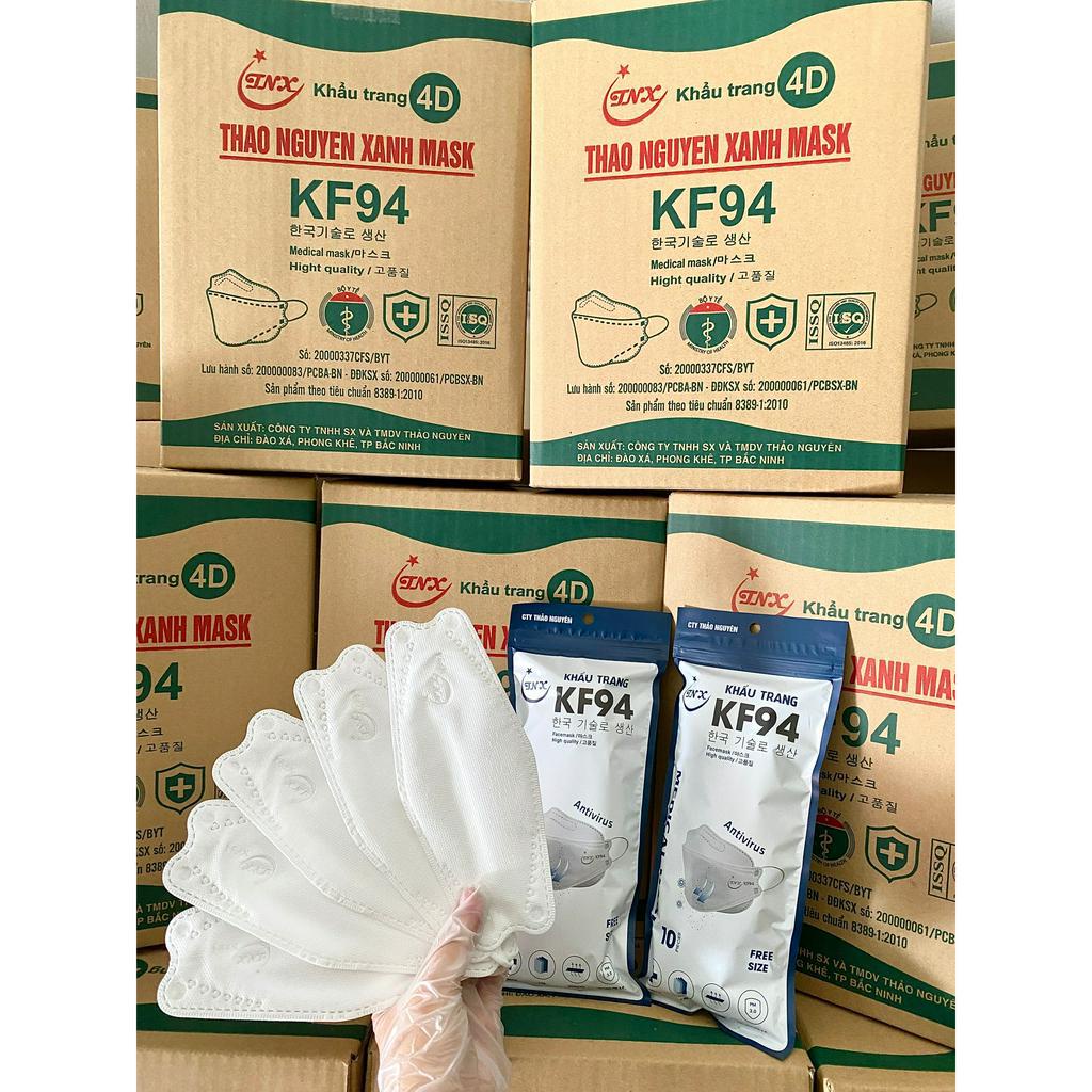 Free Ship - 1 Thùng 300 Cái Khẩu trang 4D KF94 TN MASK Hàn Quốc chống bụi mịn và kháng khuẩn
