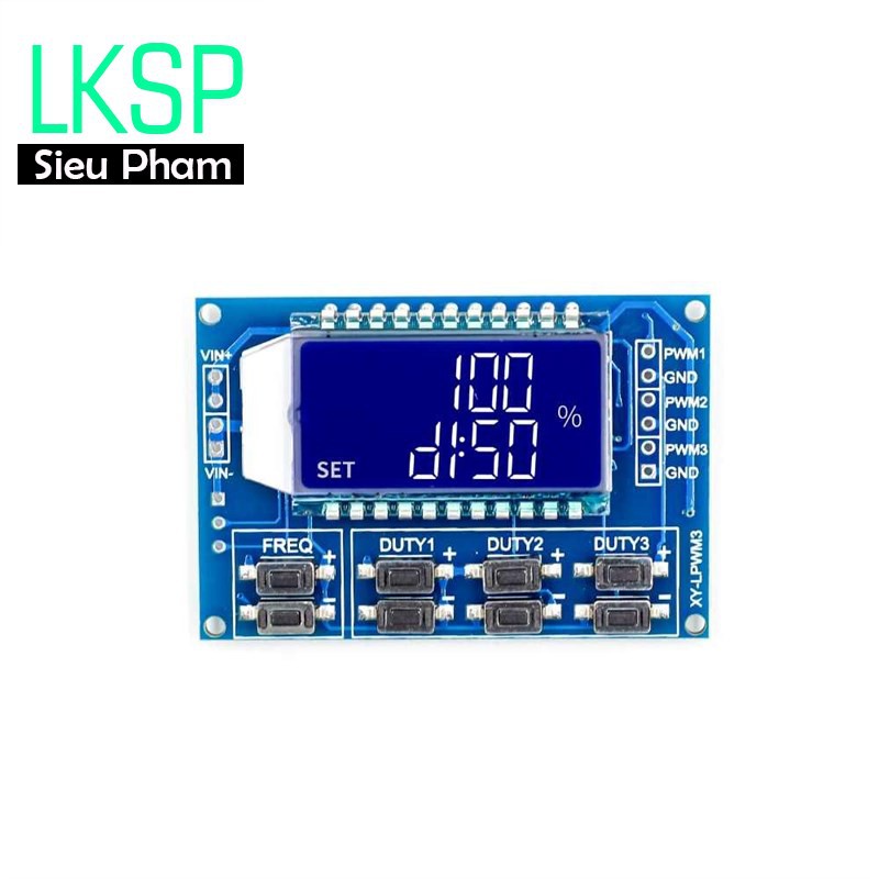 Module Phát Xung PWM 3 Kênh Hiển Thị LCD