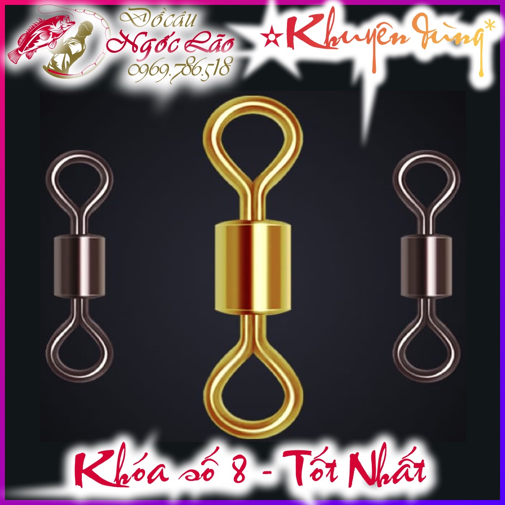 BỘ 3 CÁI Khóa Link linh Ma Nì Số 8 - HÀNG SIÊU TỐT - Phụ kiện dây trục câu